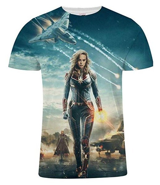 CAPTAIN MARVEL FULL PRINT 3D TSHIRT