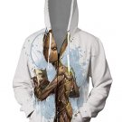 GROOT FULL PRINT ZIPPER HOODIE