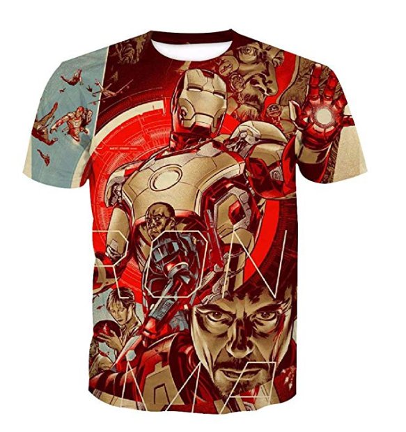 IRON MAN PRINT 3D TSHIRT