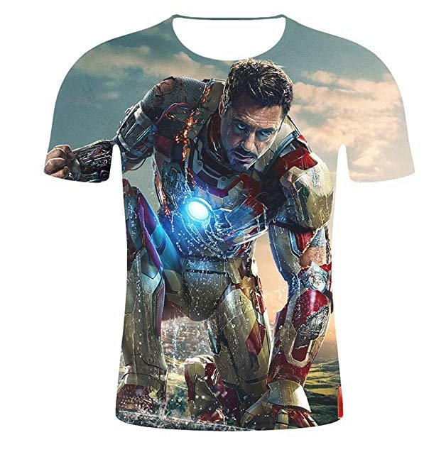 IRON MAN PRINT 3D TSHIRT SIZES S-5XL