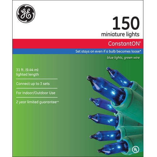 GE Blue Mini Lights 150 Count