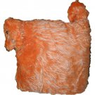 Orange Fuzzy Shaggy Dog Pillow