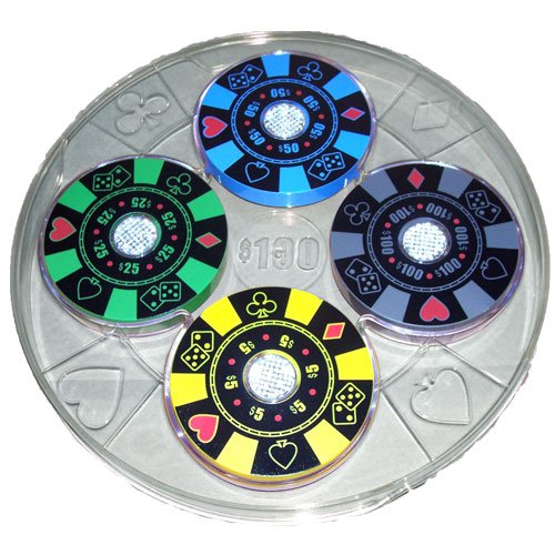 Can You Imagine Light Show Color Changing Poker Chip Coasters & Serving Tray