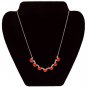 Red Carnelian Gemstone Oval Bezel Sterling Silver Necklace