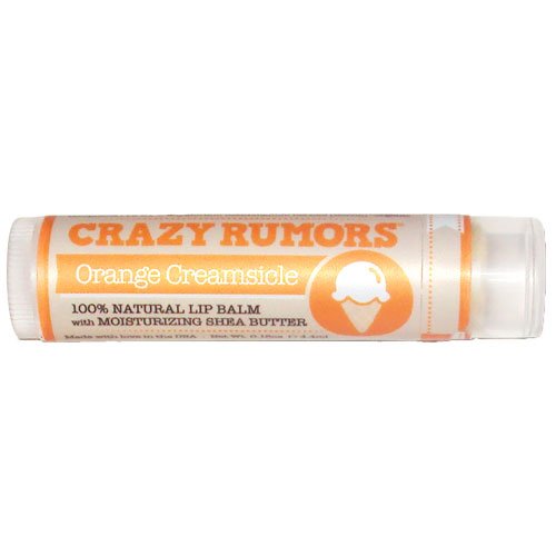 Crazy Rumors Vegan, Cruelty Free, All Natural Shea Butter Lip Balm Orange Creamsicle Flavor