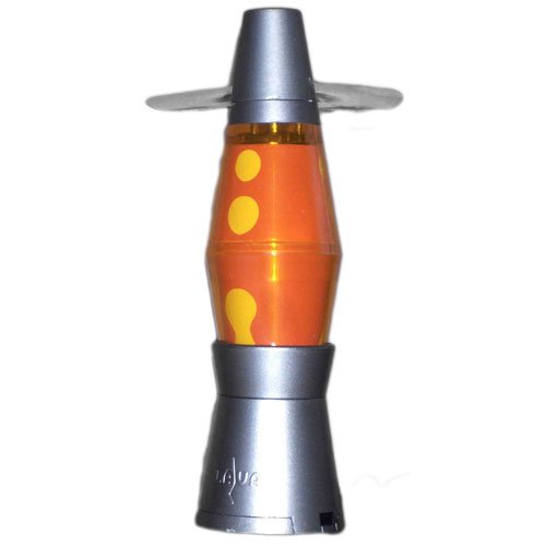 Lava Lite Lamp Brand Orange USB Powered Adjustable Personal Fan