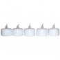 Set of 5 White Flickering LED Light Tea Candles