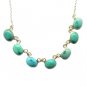 Turquoise Gemstone Oval Bezel Sterling Silver Necklace