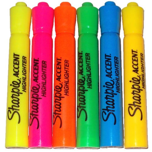 Set of 6 Sharpie Accent Highlighters
