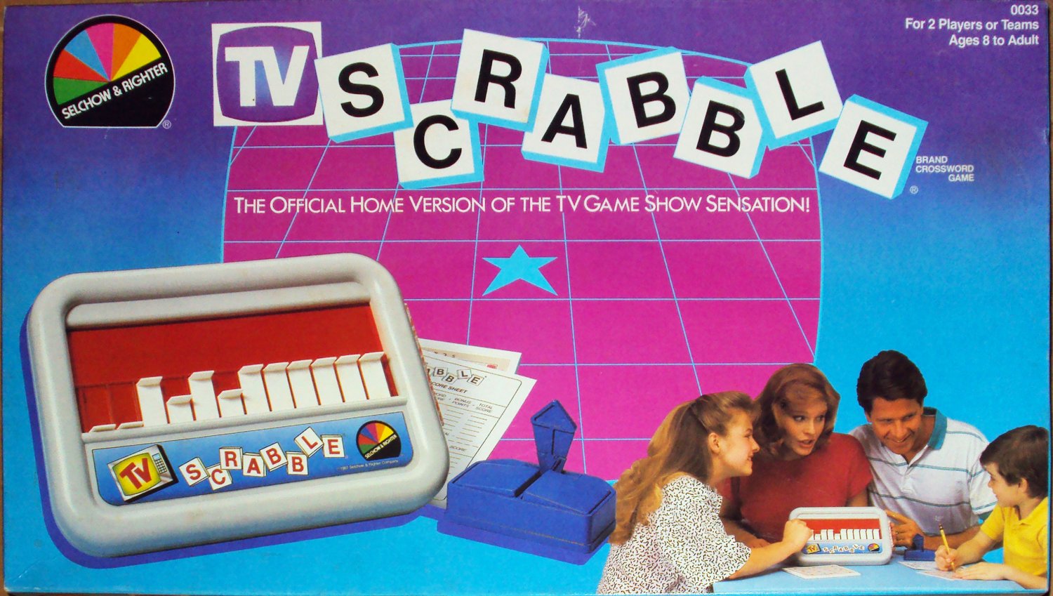 Selchow & Righter TV Scrabble Crossword Game Show Home Version 1987