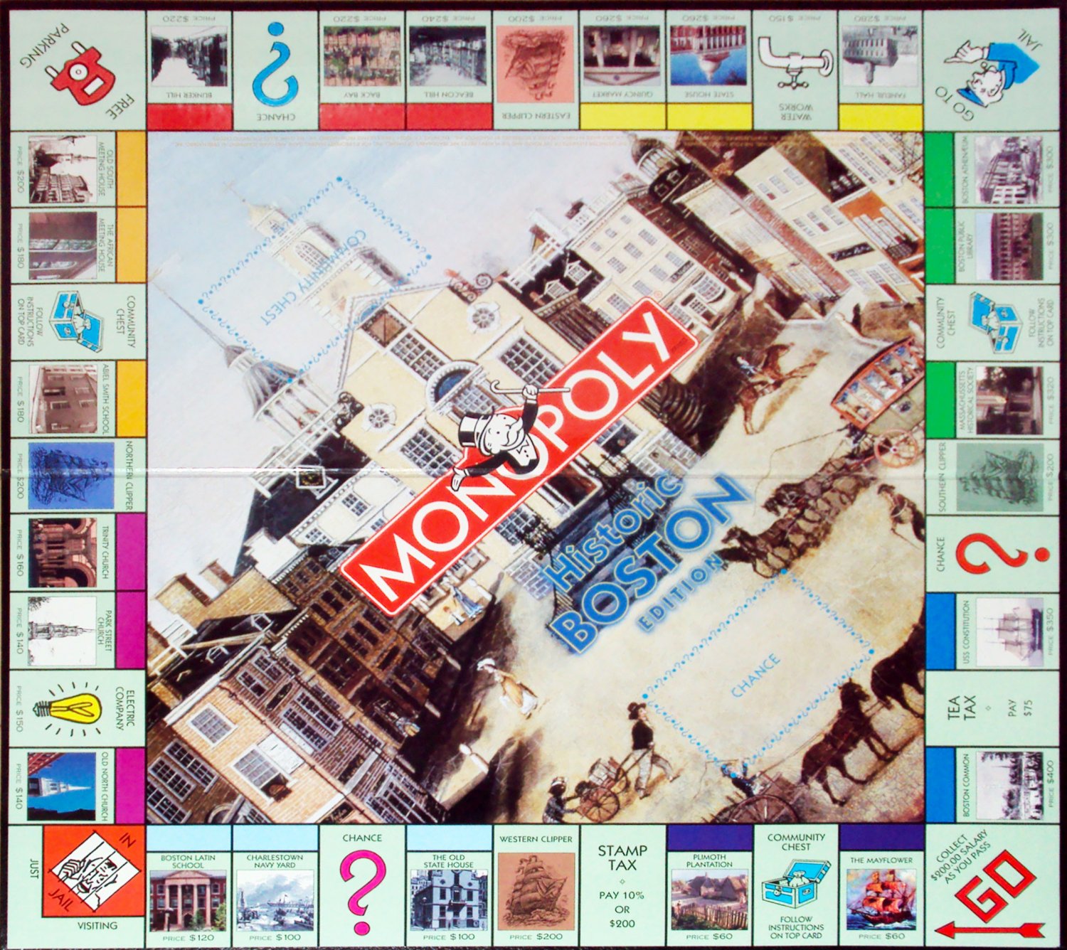 Historic Boston Edition Monopoly Board Game 1998