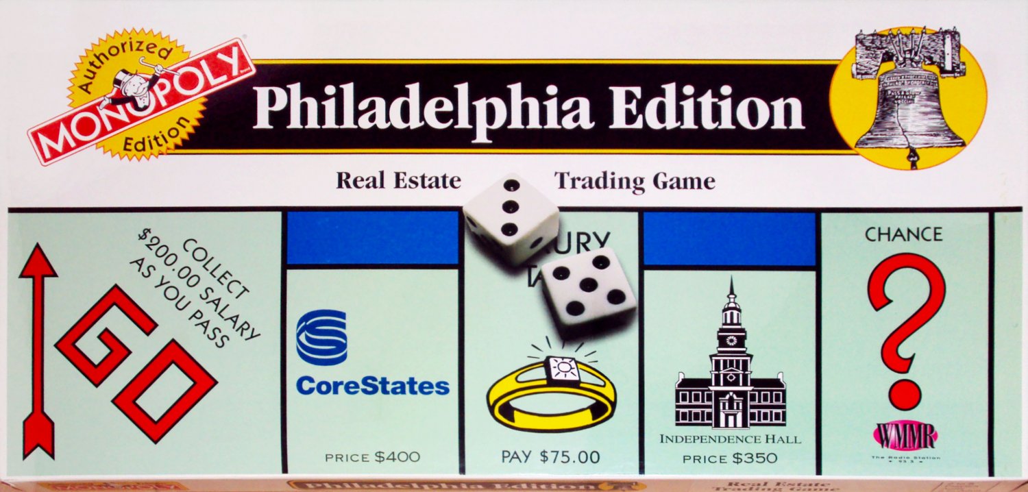 Philadelphia Pennsylvania Edition Monopoly Board Game 1996