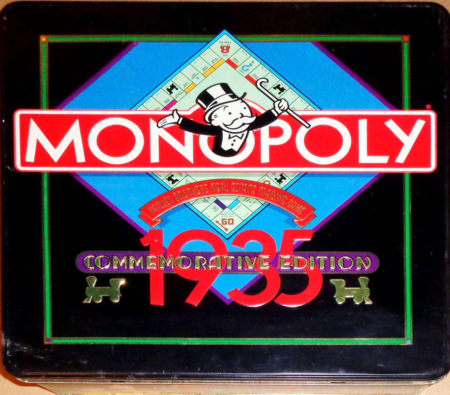 1935 Commemorative Edition Monopoly Board Game Tin Box 1985