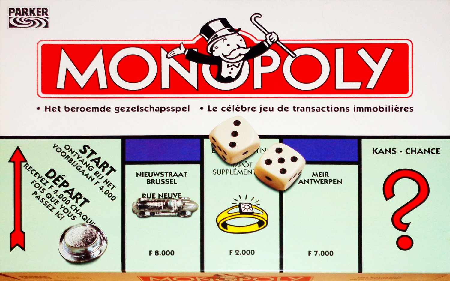Belgian Bilingual French Dutch Monopoly Board Game Belgium 1996