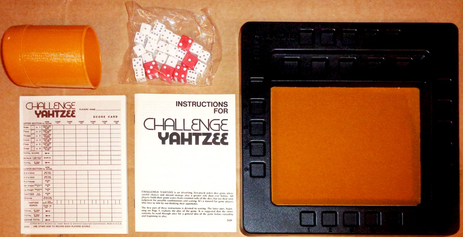 challenge yahtzee game rules