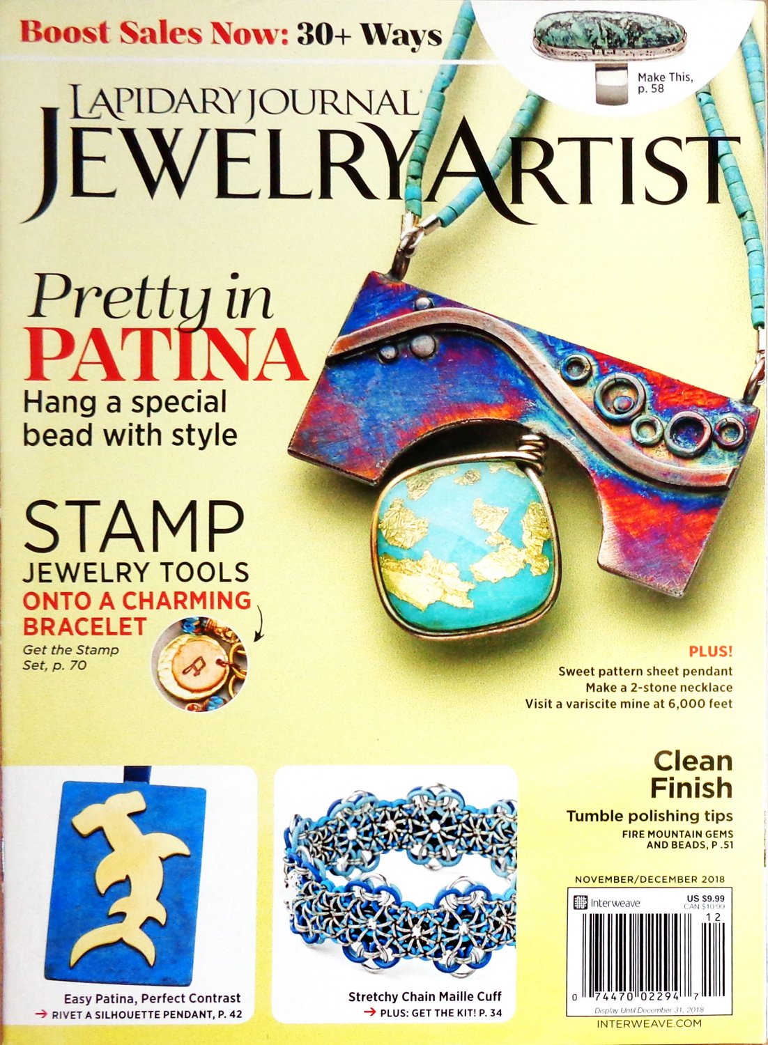 Lapidary Journal Jewelry Artist Magazine November/December 2019 Volume 72 Number 5