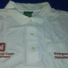 US Army CORPS Of ENGINEERS Emergency Operations White Embroidered Logo Polo