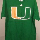 Adidas Miami Hurricanes Green Primary The Official Go To College Logo XL T-Shirt Adidas Miami Hurricanes Green Primary The Official Go To College Logo XL T-Shirt