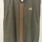 ADIDAS 3 Stripes V-neck Pullover Golf Jacket Vest Black / Red Size XLT Lined