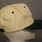 Vtg St. George's Bermuda Ivory Green Embroidered logo Leather Strapback Hat Cap