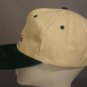 Vtg St. George's Bermuda Ivory Green Embroidered logo Leather Strapback Hat Cap