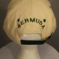Vtg St. George's Bermuda Ivory Green Embroidered logo Leather Strapback Hat Cap