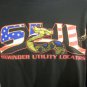 SIDEWINDER UTILITY LOCATORS SUL 2XL Hanes Black Cotton Graphic T-Shirt Tee NEW