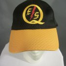 QES Logo Embroidered Black & Gold Mesh Net Adjustable Strap Cap Hat