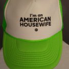 I'm an American Housewife Hat green Mesh back foam Adjustable Snapback Cap I'm an American Housewife Hat green Mesh back foam Adjustable Snapback Cap