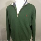 POLO RALPH LAUREN Boy's L / Large Green Mockneck 1/2 Zip Closure Cotton Sweater POLO RALPH LAUREN Boy's L / Large Green Mockneck 1/2 Zip Closure Cotton Sweater
