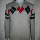 Tommy Hilfiger Argyle Youth Charcoal gray Sweater L 16/18 Cotton Long Sleeve EUC Tommy Hilfiger Argyle Youth Charcoal gray Sweater L 16/18 Cotton Long Sleeve EUC