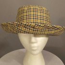 THE GAP S / M Houndstooth Brown Multi Color Tweed Woven Lined Bucket Hat Cap