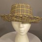THE GAP S / M Houndstooth Brown Multi Color Tweed Woven Lined Bucket Hat Cap