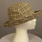 THE GAP S / M Houndstooth Brown Multi Color Tweed Woven Lined Bucket Hat Cap