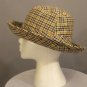 THE GAP S / M Houndstooth Brown Multi Color Tweed Woven Lined Bucket Hat Cap
