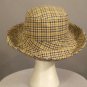 THE GAP S / M Houndstooth Brown Multi Color Tweed Woven Lined Bucket Hat Cap