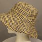 THE GAP S / M Houndstooth Brown Multi Color Tweed Woven Lined Bucket Hat Cap