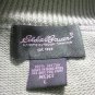 Eddie Bauer Size L Green Pullover 1/4 Zip Mock Neck ribbed cotton Sweater