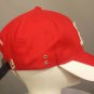 Red NUTECH SEED Leather Strapback Logo Baseball Hat Cap