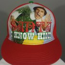 ELF WILL FERRELL Santa " I Know Him Hat " Embroidered Christmas Red Brim Cap Hat