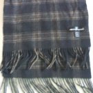 Pronto Uomo Scarf Black Brown Plaid 100% Pure Cashmere Pronto Uomo Scarf Black Brown Plaid 100% Pure Cashmere