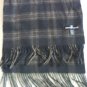 Pronto Uomo Scarf Black Brown Plaid 100% Pure Cashmere