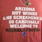 NFL Team Apparel Size XL Arizona Cardinals Football Team Logo Red T-Shirt NEW