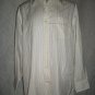 Tommy Bahama White Long Sleeve Button Front Striped Oxford Shirt 17 32-33