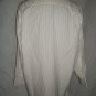 Tommy Bahama White Long Sleeve Button Front Striped Oxford Shirt 17 32-33