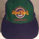 Vintage Hard Rock Cafe Nashville Snapback Blue Color Block Wool Blend Cap Hat