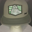 PULL Gray Embroidered Walrus Mesh Snapback Trucker Style Cap Hat NWOT