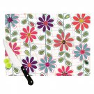 Kess InHouse " FALL FLOWERS " Cutting Board Art Glass 11.5 by 15.75-Inch NIB Kess InHouse " FALL FLOWERS " Cutting Board Art Glass 11.5 by 15.75-Inch NIB
