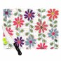 Kess InHouse " FALL FLOWERS " Cutting Board Art Glass 11.5 by 15.75-Inch NIB