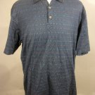 NIKE GOLF Blue Geometric Men's Size L / Large Cotton Golf Polo Shirt NIKE GOLF Blue Geometric Men's Size L / Large Cotton Golf Polo Shirt